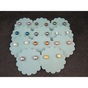 Lot of 11 Pairs of Sterling Silver Earrings